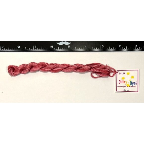 Dinky Dyes #26 Wild Cherry 100% Silk Embroidery Thread 8 Mtrs Cross Stitch - Picture 1 of 2